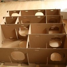 DIY Rabbit Toy cardboard maze